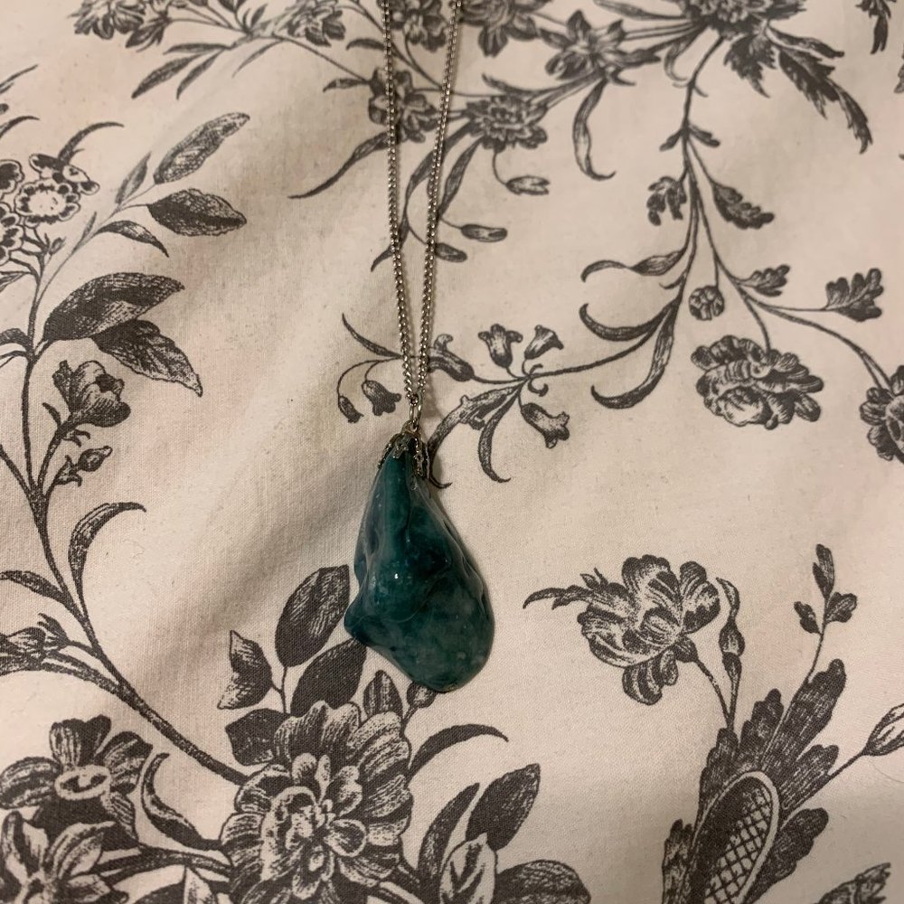 Handmade Blue Stone Necklace